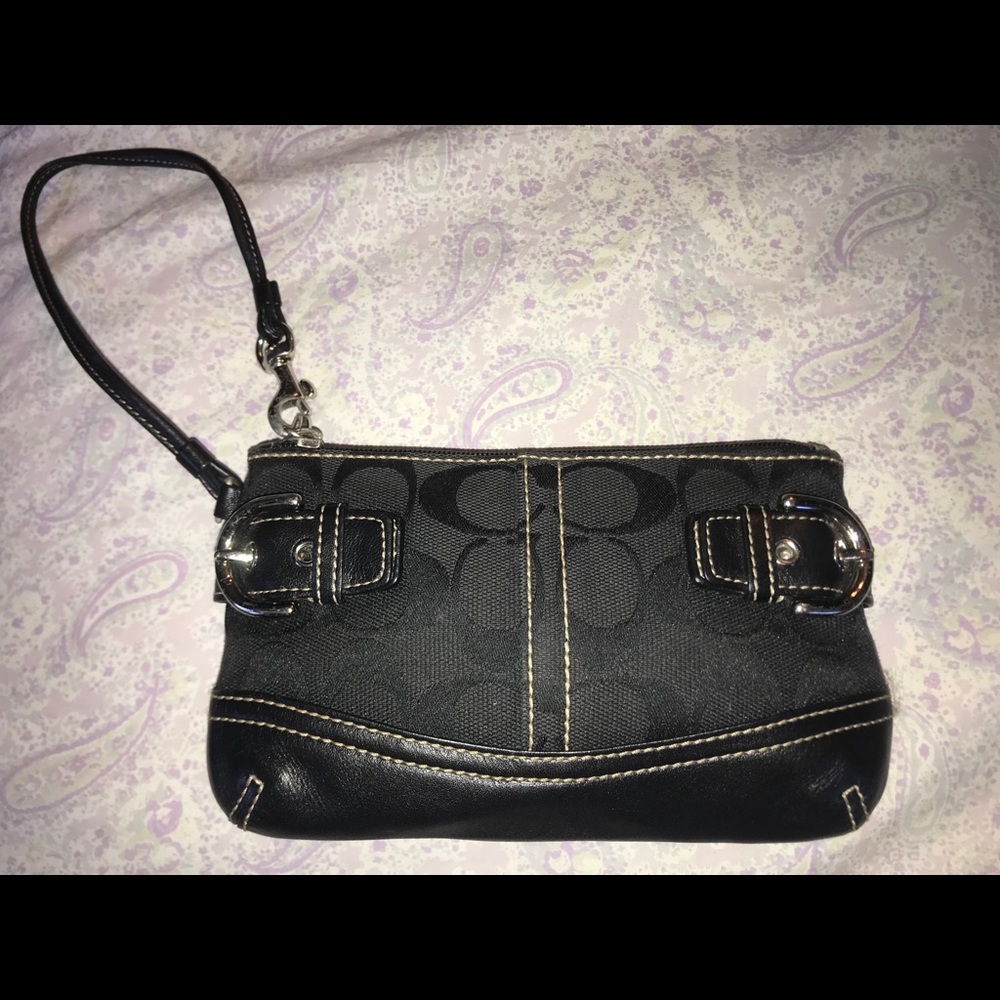 Coach Black wristlet